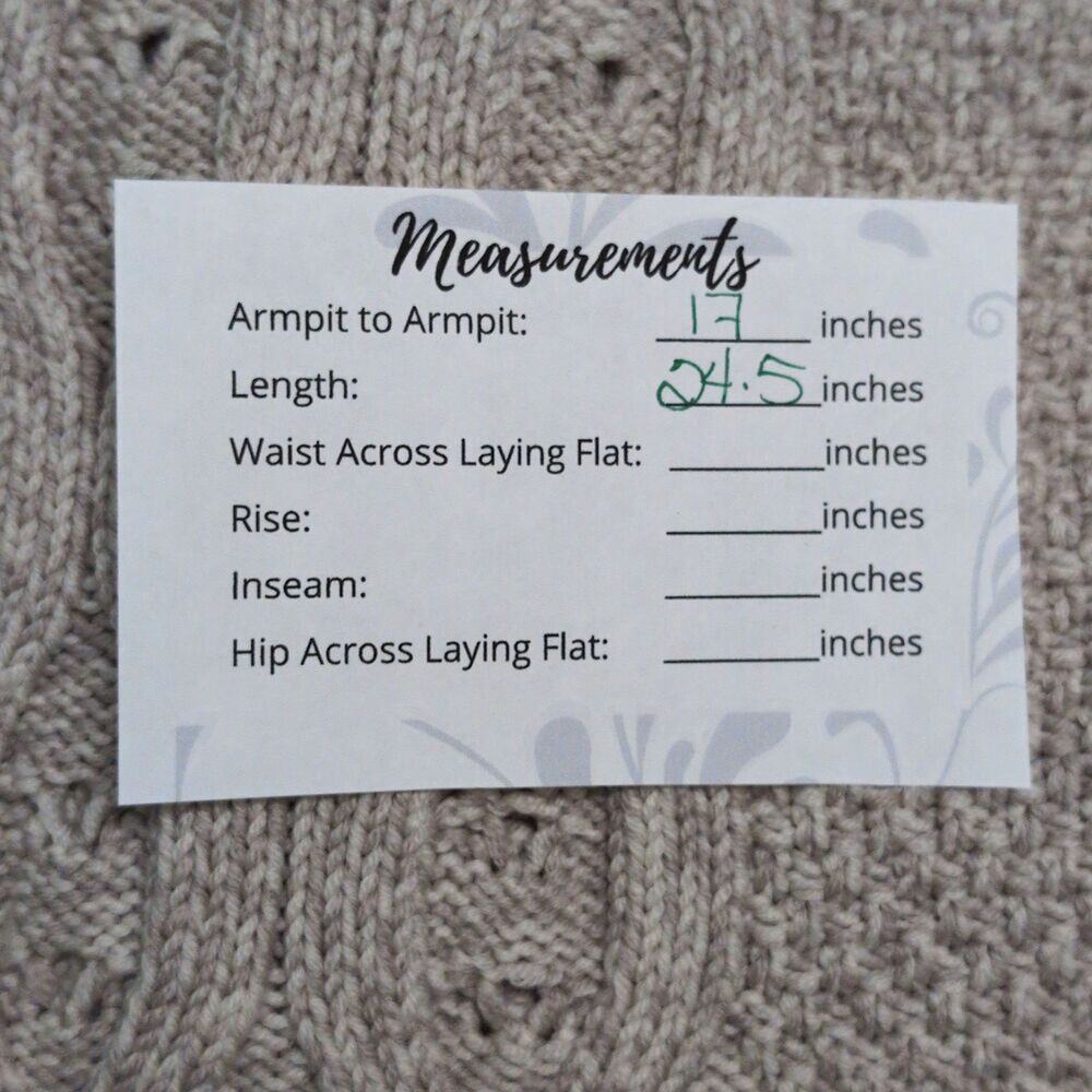 AMUR Ulla Sweater Oatmeal Fringe Cable Knit Crew Neck Long Sleeve Merino Wool M - Picture 8 of 8